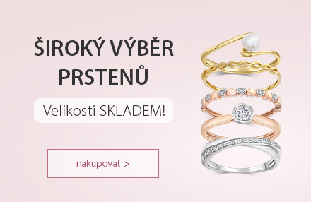 Siroky vyber prstenu - velikosti SKLADEM