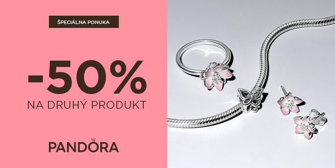 PANDORA -50% na druhy produkt