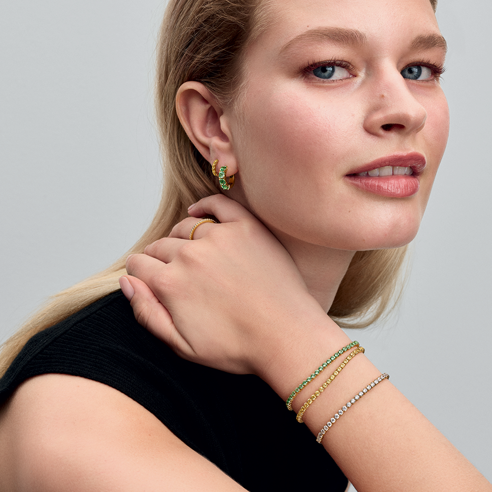 pandora pozlátený tenisový náramok 561469C02_4