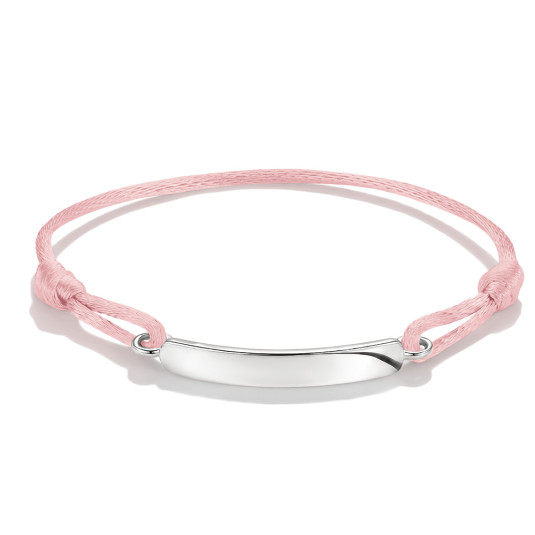 THOMAS SABO textilní gravírovatelný náramek růžové barvy náramek A2238-001-9