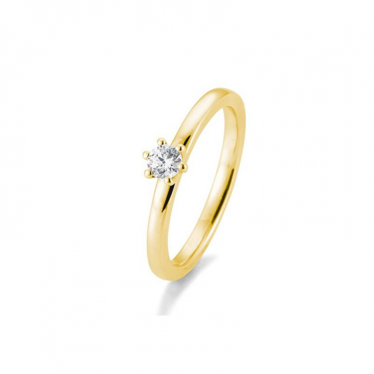 SOFIA DIAMONDS prsten ze žlutého zlata s diamantem 0,20 ct prsten BE41/05989-Y