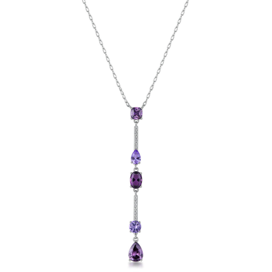 BROSWAY stříbrný náhrdelník Fancy Magic Purple náhrdelník BWFMP131