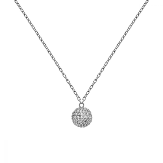 DANIEL WELLINGTON ocelový náhrdelník Pavé Crystal náhrdelník DW00400655