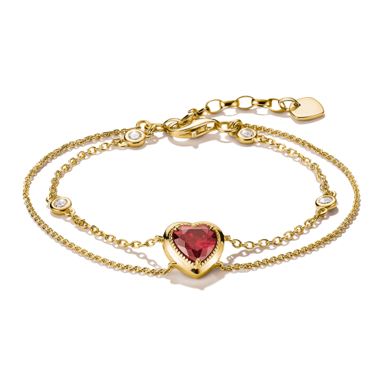 THOMAS SABO náramek Two-Row Red Heart náramek A2222-414-10