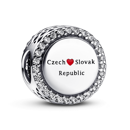 PANDORA korálek Česká a Slovenská republika přívěšek 792016CZ_E051