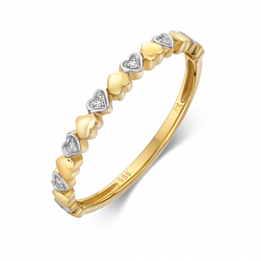 SOFIA DIAMONDS zlatý prsten s diamanty 0,018 ct prsten GEMBG28619-18