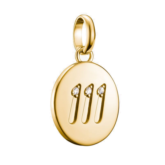 THOMAS SABO CONNECT přívěsek charm Angel number 111 with stones gold-plated přívěšek CC1248-414-14