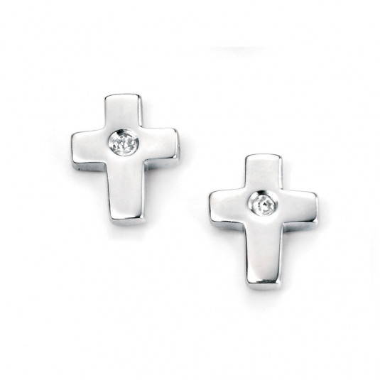 D for Diamond náušnice křížky náušnice DDE5156