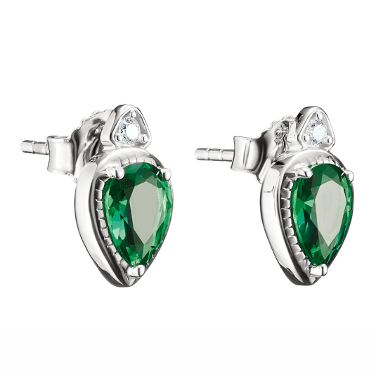 THOMAS SABO náušnice Green Teardrop Stones náušnice H2333-166-6