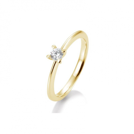SOFIA DIAMONDS prsten ze žlutého zlata s diamantem 0,20 ct prsten BE41/05635-Y