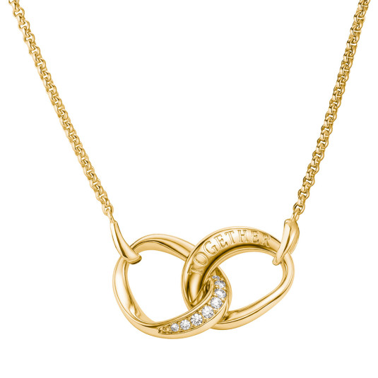THOMAS SABO náhrdelník Together with white zirconia náhrdelník KE2380-M01-14
