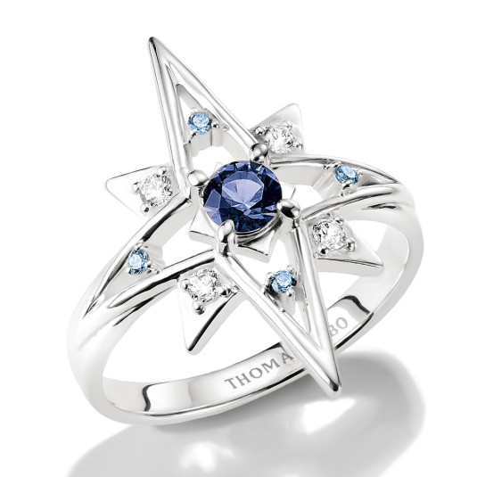 THOMAS SABO prsten Star with blue stones prsten TR2550-166-1