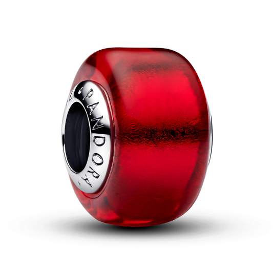 PANDORA korálek Červené mini muránské sklo přívěšek 794425C00
