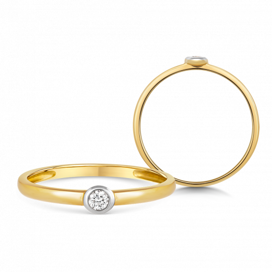 SOFIA DIAMONDS zlatý zásnubní prsten s diamantem 0,05 ct prsten GEMBG23733-13