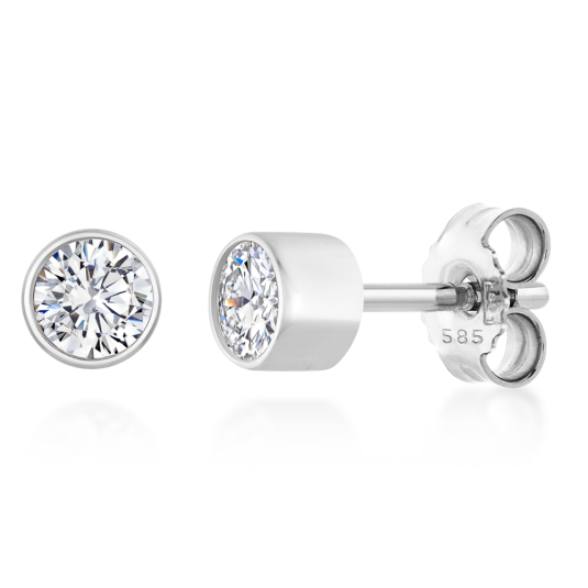 SOFIA DIAMONDS zlaté náušnice s diamanty 2 x 0,075 ct náušnice UDER26660W-H-I1