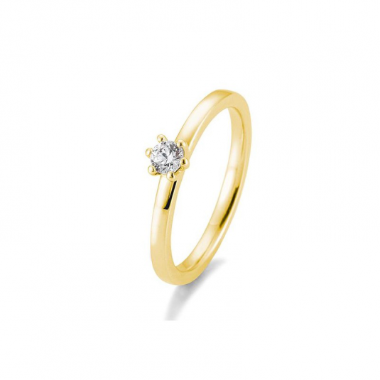 SOFIA DIAMONDS prsten ze žlutého zlata s diamantem 0,15 ct prsten BE41/05988-Y