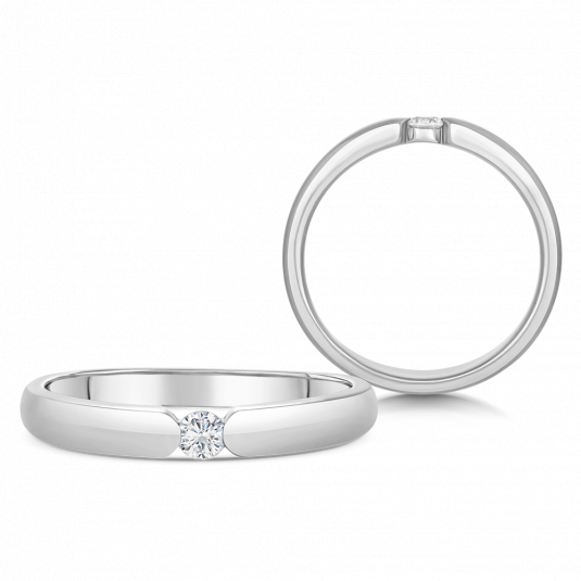 SOFIA DIAMONDS zlatý zásnubní prsten s diamantem 0,08 ct prsten BDRB00072WG