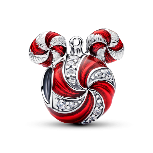 PANDORA Disney stříbrný korálek Vánoční ozdoba Mickey Mouse přívěšek 794948C01