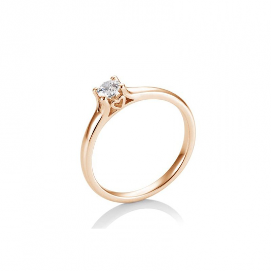 SOFIA DIAMONDS prsten z růžového zlata s diamantem 0,25 ct prsten BE41/05721-R