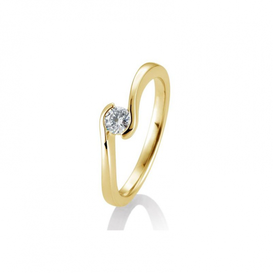 SOFIA DIAMONDS prsten ze žlutého zlata s diamantem 0,25 ct prsten BE41/85943-Y