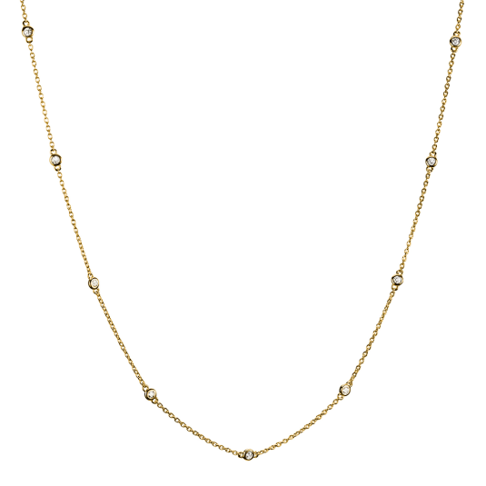 THOMAS SABO náhrdelník Gold Plated White Zirconia náhrdelník KE2340-414-14