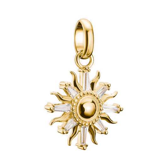 THOMAS SABO CONNECT přívěsek charm Sun with stones gold-plated přívěšek CC1246-414-14