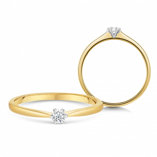 SOFIA DIAMONDS zlatý zásnubní prsten s diamantem 0,075 ct prsten UDRG46872Y-H-I1