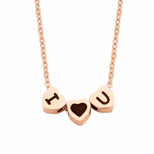 CO88 oceľový náhrdelník I ♥ you C88CN-26030
