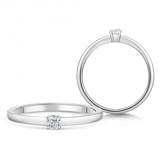 SOFIA DIAMONDS zlatý zásnubní prsten s diamantem 0,15 ct prsten BDRB00063WG