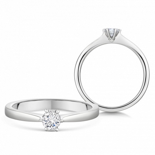 SOFIA DIAMONDS zlatý zásnubní prsten s diamantem 0,23 ct H/SI2 prsten UDRG46673W-H-SI2