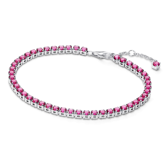 PANDORA tenisový Nadčasový růžový náramek náramek 591469C04