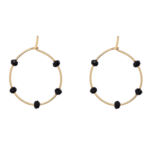 ALISIA stříbrné náušnice Crystal Bead Mini s křišťálem náušnice AL1180-ORO-NERO