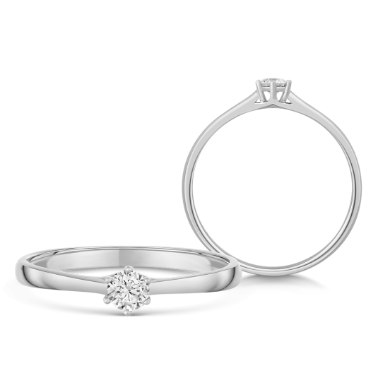 SOFIA DIAMONDS zlatý zásnubní prsten s diamantem 0,14 ct H/I1 prsten UDRG47929W-H-I1
