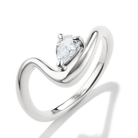 THOMAS SABO prsten White zirconia in teardrop shape prsten TR2543-051-14