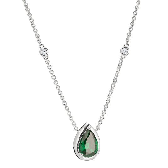 THOMAS SABO náhrdelník Green Teardrop Stone náhrdelník KE2331-166-6