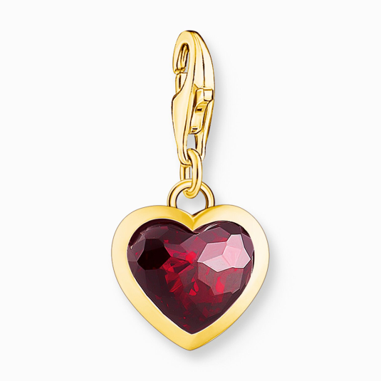 THOMAS SABO přívěsek charm Gold-plated red heart přívěšek 2094-414-10
