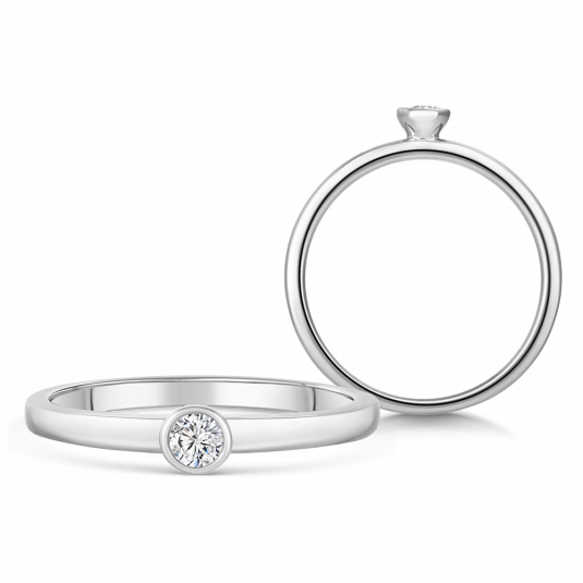 SOFIA DIAMONDS zlatý zásnubní prsten s diamantem 0,10 ct prsten BDRB00075WG