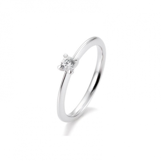 SOFIA DIAMONDS prsten z bílého zlata s diamantem 0,15 ct prsten BE41/05634-W