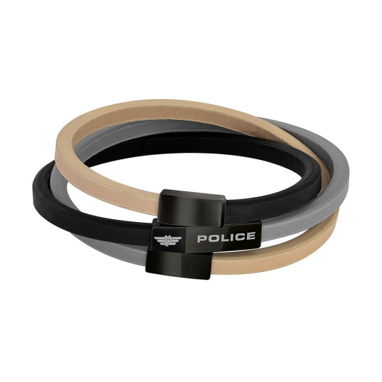 POLICE pánský kožený náramek Aranui náramek POPJ26555BLB/03