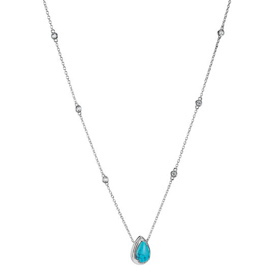 THOMAS SABO náhrdelník Turquoise Teardrop náhrdelník KE2331-405-17