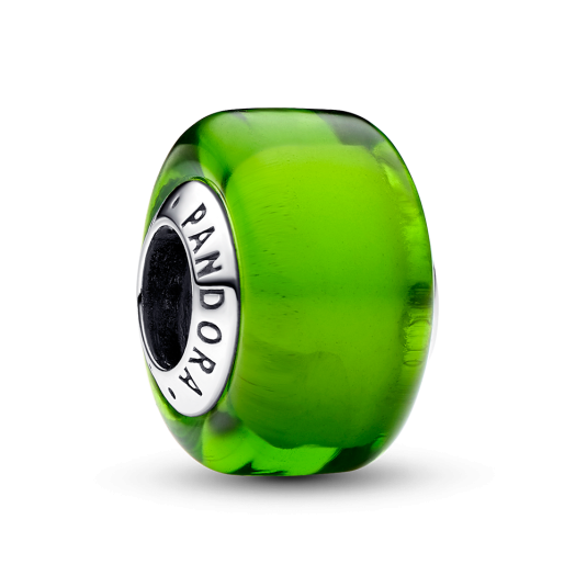 PANDORA korálek Zelené mini muránské sklo přívěšek 793106C00