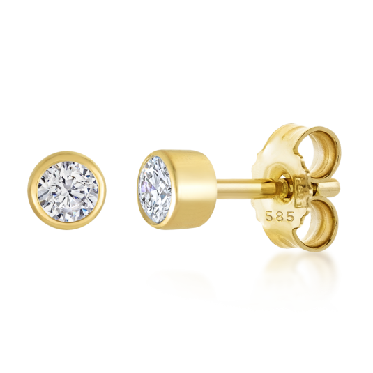 SOFIA DIAMONDS zlaté náušnice s diamanty 2 x 0,04 ct náušnice UDER26662Y-H-I1