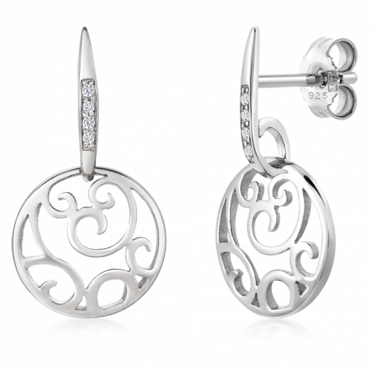SOFIA strieborné náušnice s ornamentom MO76288/21