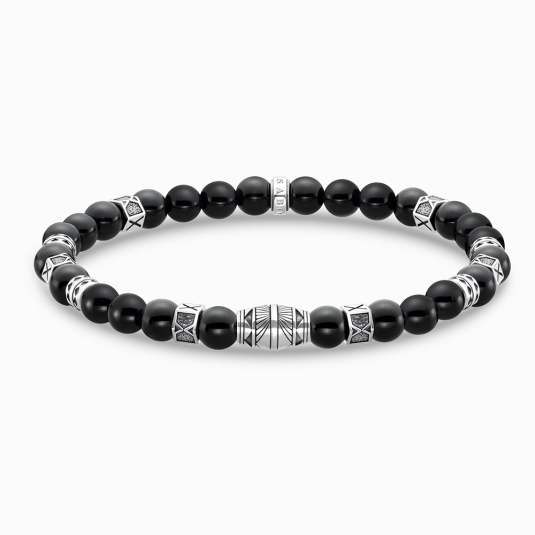 THOMAS SABO strieborný náramok Black onyx A2087-507-11