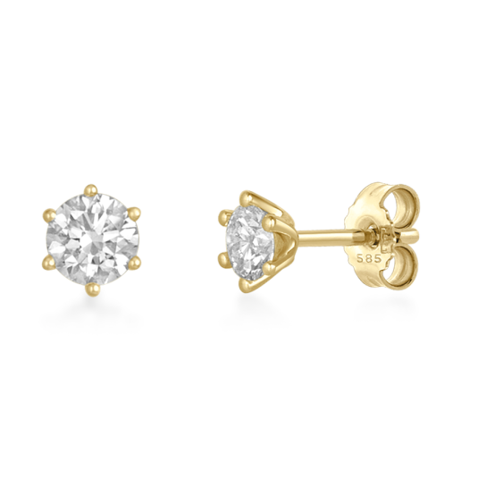 SOFIA DIAMONDS zlaté náušnice s laboratorními diamanty 0,8 ct DE/VS+ náušnice LABGER37573YG