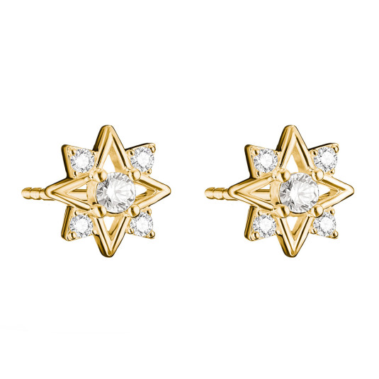 THOMAS SABO náušnice Star with white zirconia náušnice H2380-M01-14