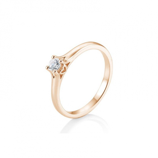 SOFIA DIAMONDS prsten z růžového zlata s diamantem 0,20 ct prsten BE41/05720-R