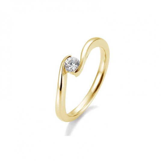 SOFIA DIAMONDS prsten ze žlutého zlata s diamantem 0,20 ct prsten BE41/85942-Y