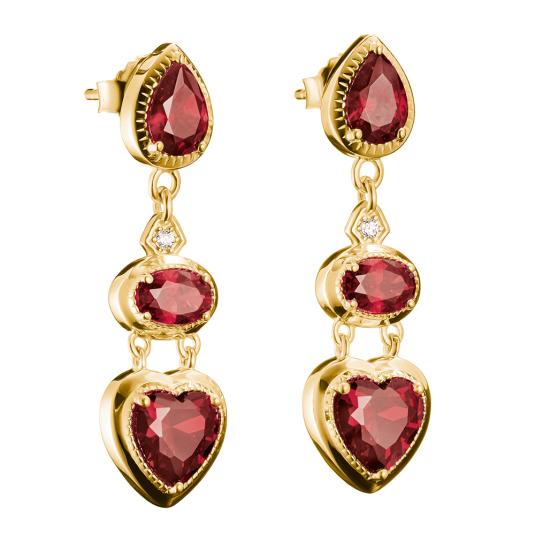 THOMAS SABO náušnice Red Heart Stones náušnice H2341-414-10
