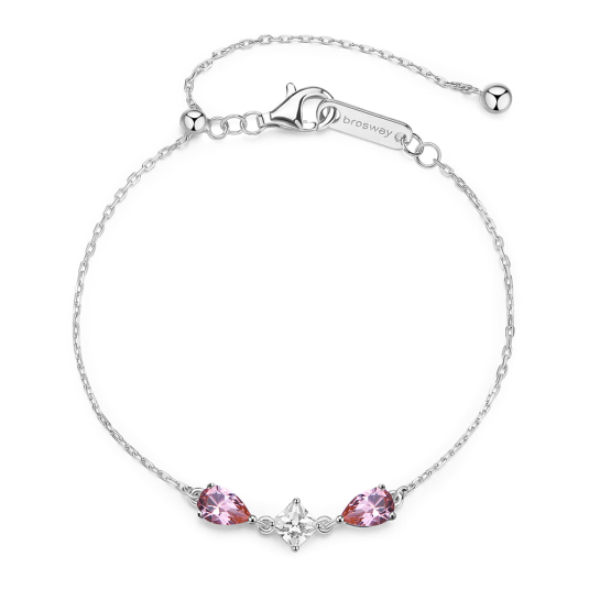 BROSWAY stříbrný náramek Fancy Tender Pink náramek BWFTP05